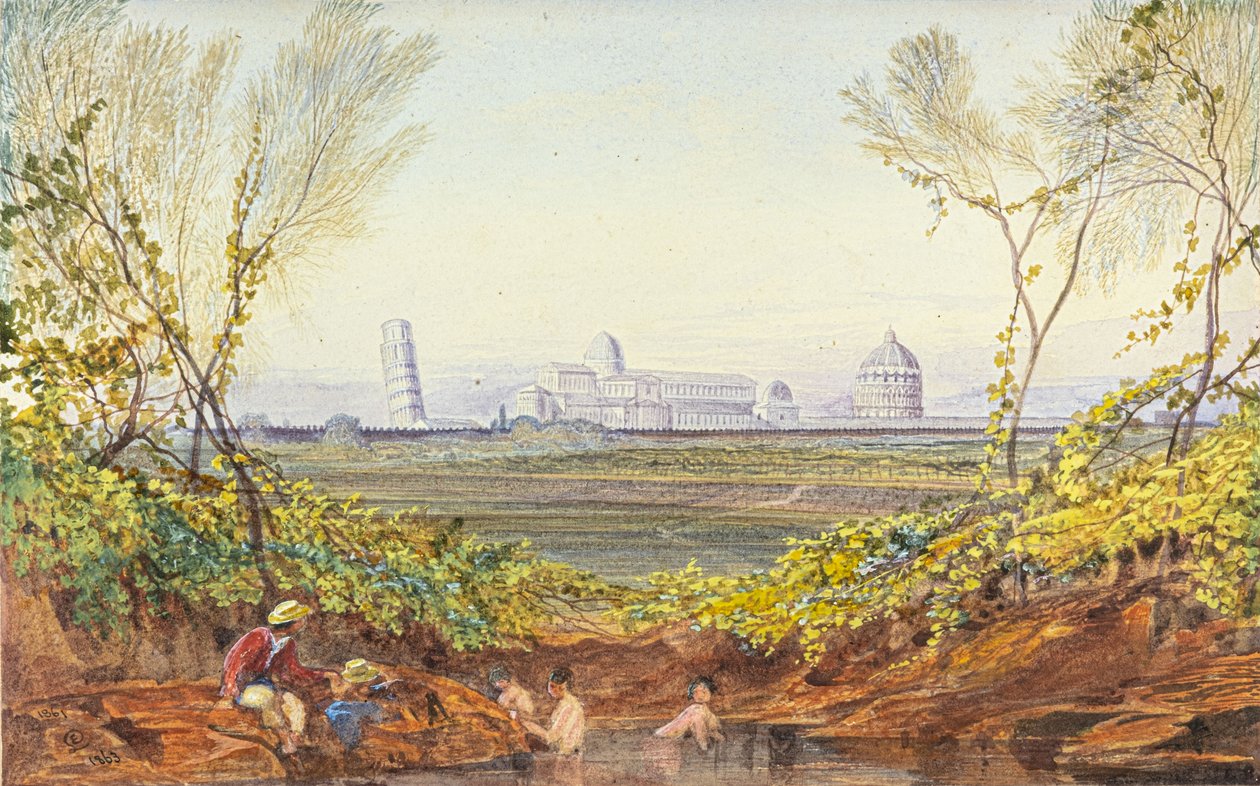 Odpočinek na cestě do Pisy od Edward Lear