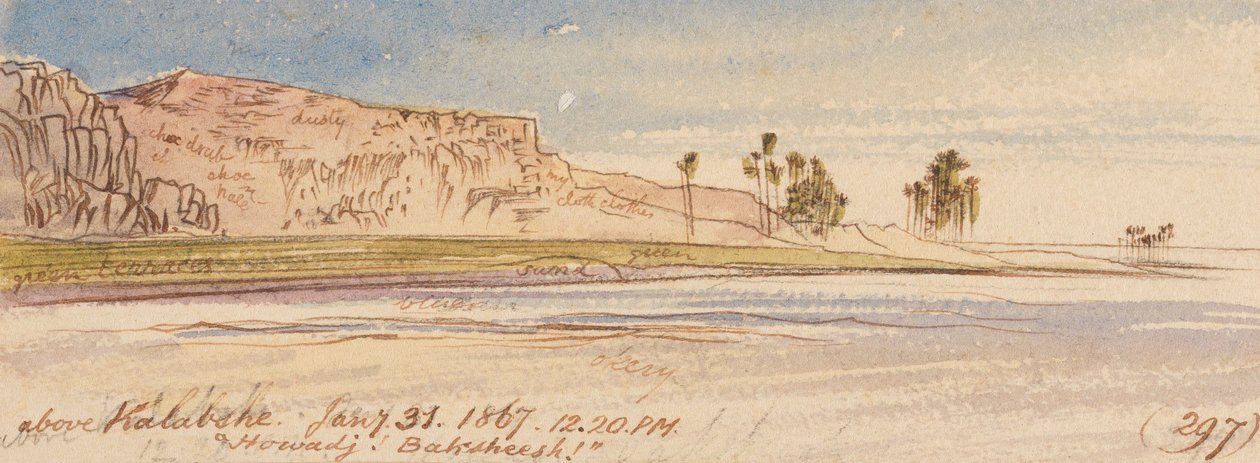 Nad Kalabashe; 12:20, 31. ledna 1867 (297) od Edward Lear
