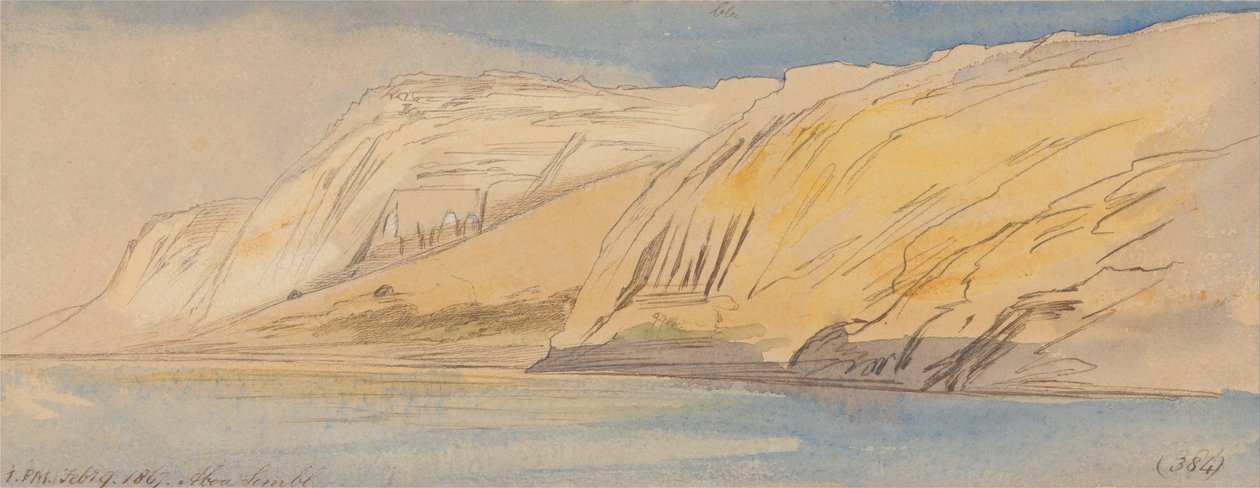 Abú Simbel, 13:00, 9. února 1867 (384) od Edward Lear