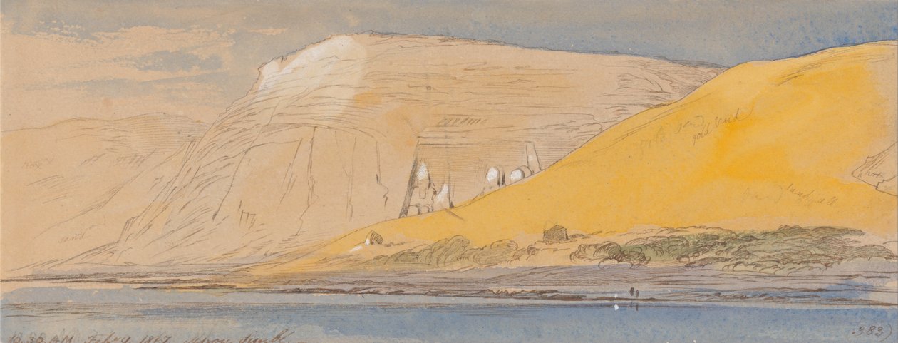 Abú Simbel, 10:30, 9. února 1867 (383) od Edward Lear
