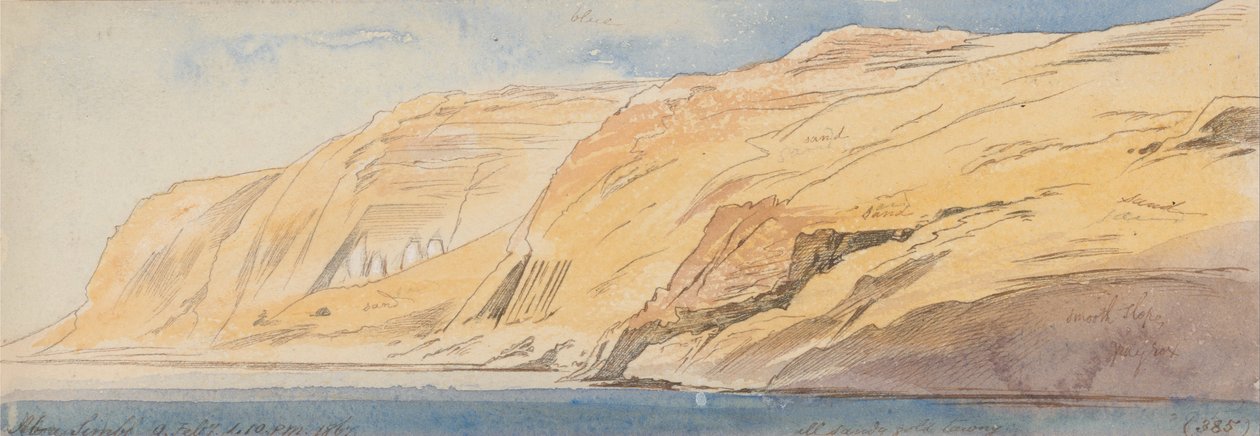 Abu Simbel, 13:10, 9. února 1867 (385) od Edward Lear