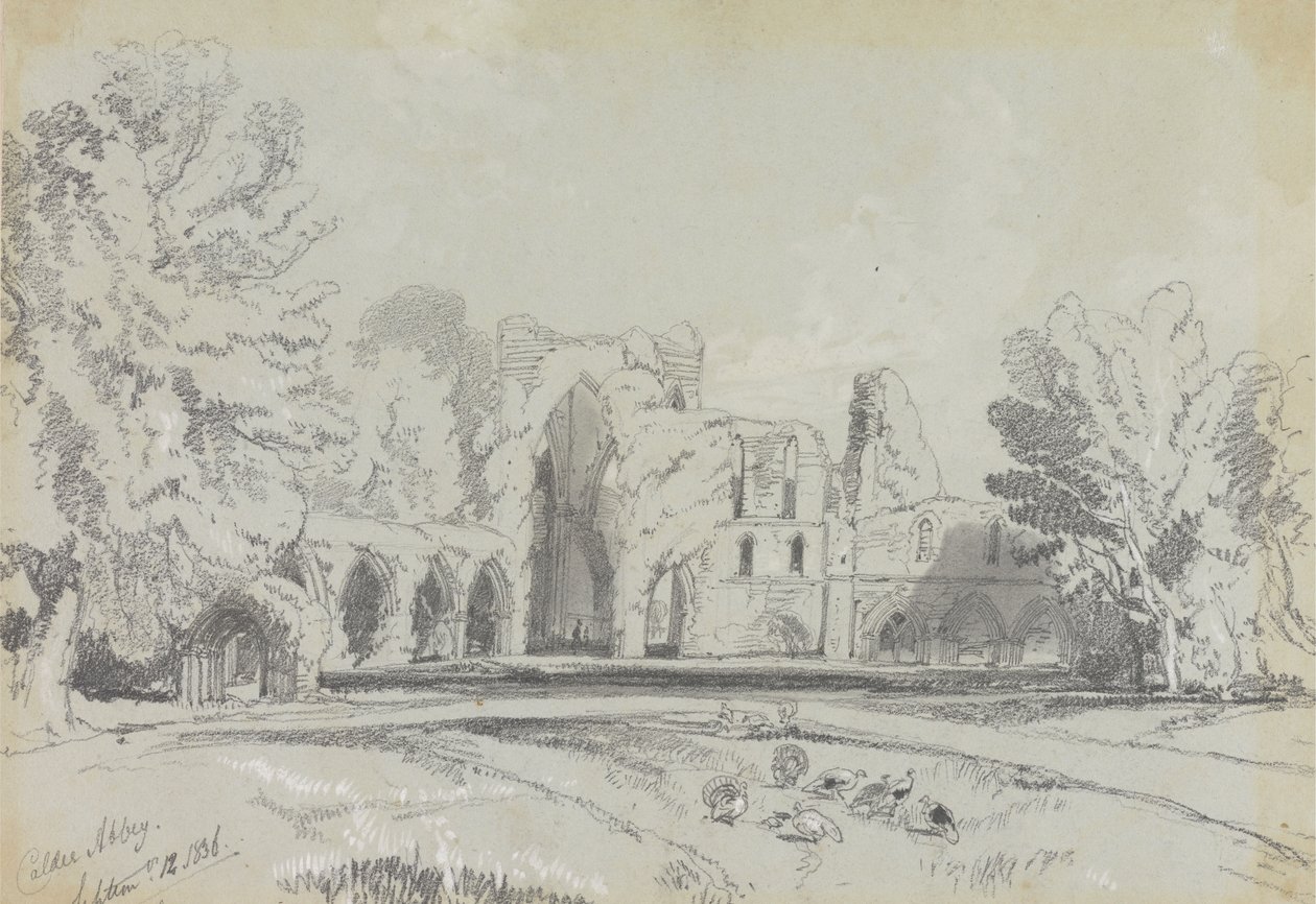 Calder Abbey, 12. září 1836 od Edward Lear