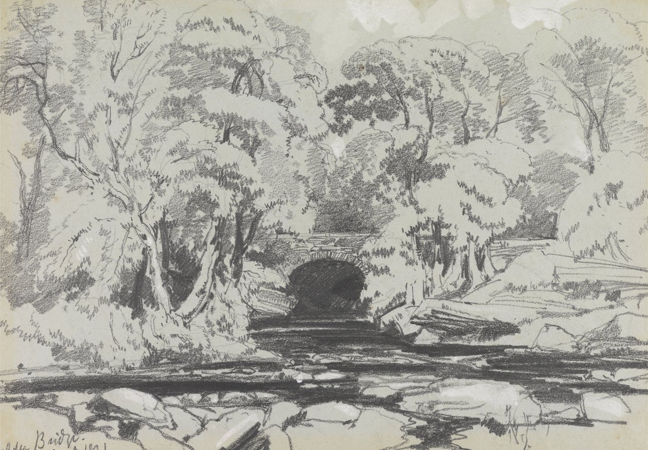 Most Calder Bridge od Edward Lear