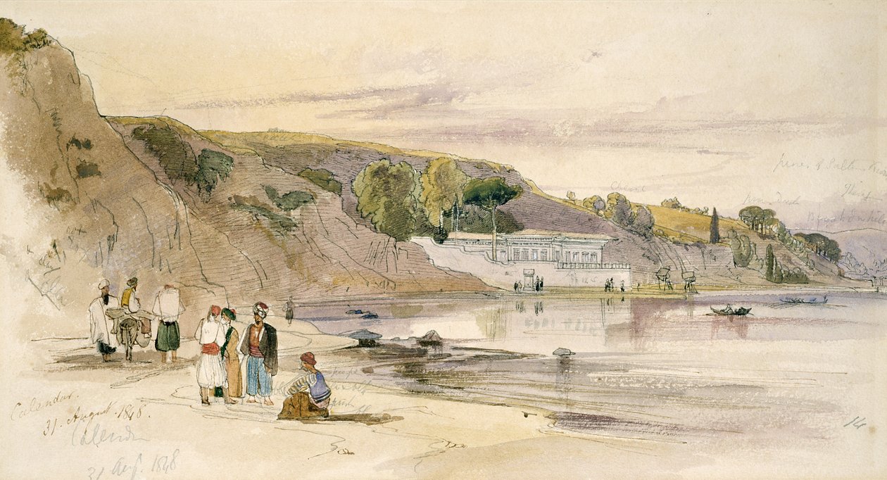 Kalendář, 1848 (pero, inkoust a wc na papíře) od Edward Lear