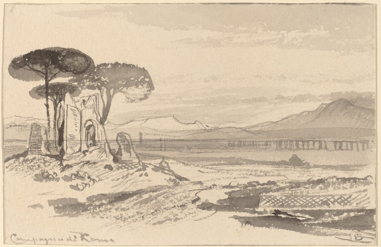Římská krajina od Edward Lear