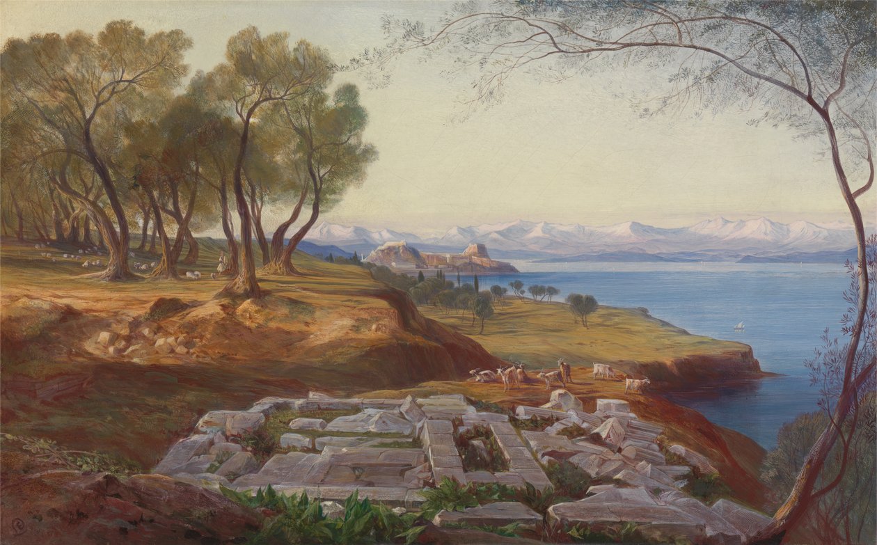 Korfu z Ascension, ca. 1860. od Edward Lear