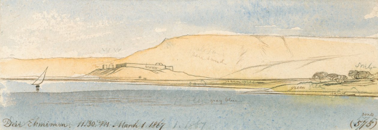 Deir Ekhmim od Edward Lear