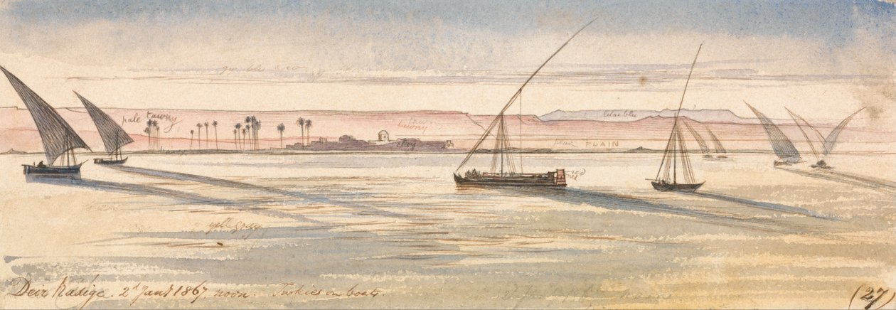 Deir Kadige, poledne, 2. ledna 1867 (27) od Edward Lear