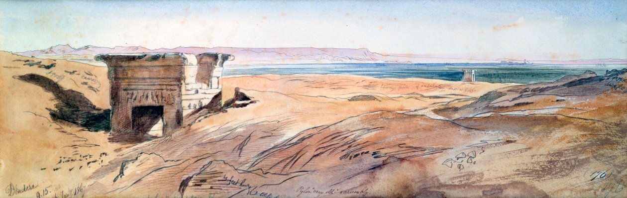 Dendera, 1867 od Edward Lear