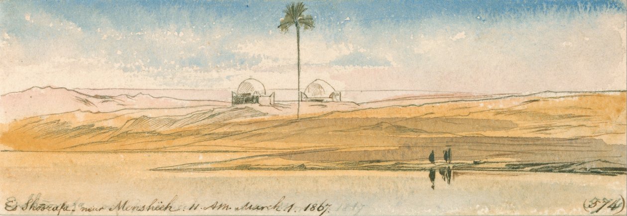 Es Shoorafa, poblíž Mensheeh od Edward Lear