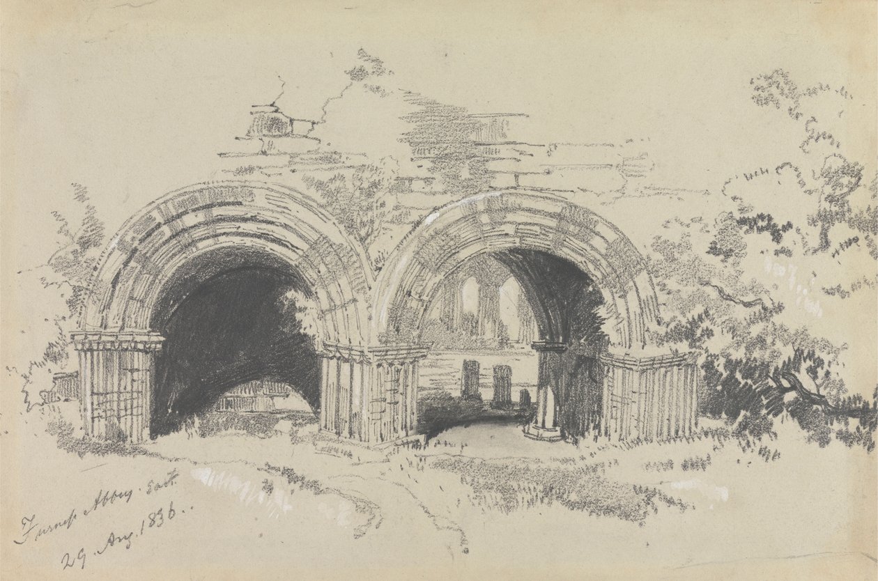 Furness Abbey East, 29. srpna 1836 od Edward Lear