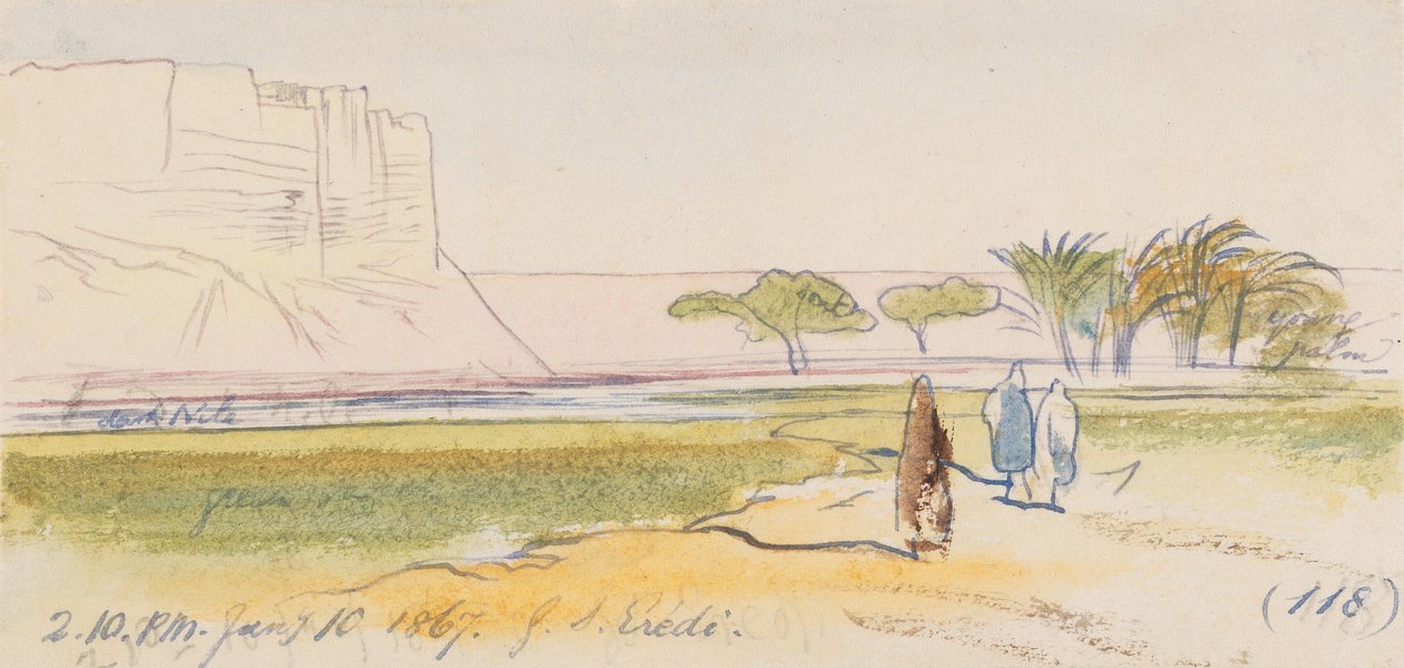 Gebel S. Eredi; 14:10, 10. ledna 1867 (118) od Edward Lear