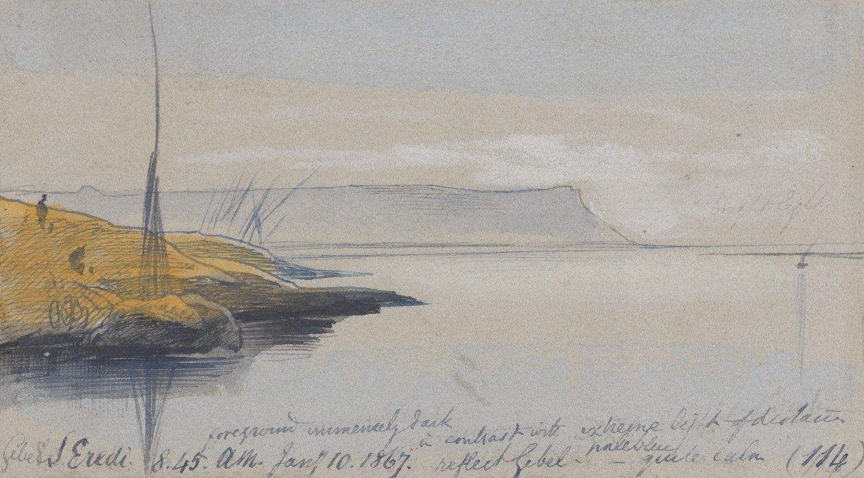 Gebel S. Eredi; 8:45 ráno, 10. ledna 1867 (114) od Edward Lear