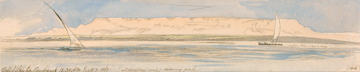 Gebel Sheikh Embarak od Edward Lear