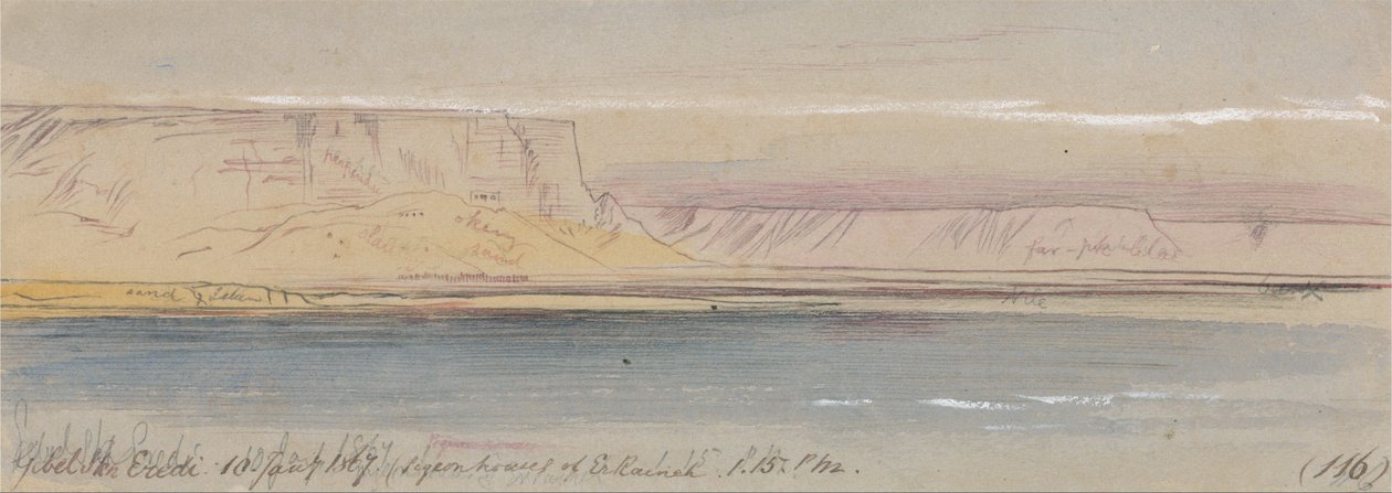 Gebel Sheikh Eredi, (holubník Er Raineh) od Edward Lear