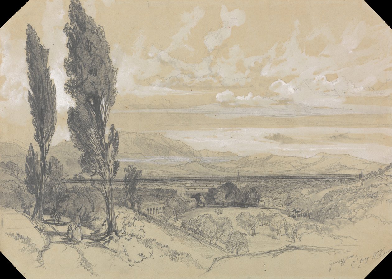 Genezzano, 17. května 1838 od Edward Lear