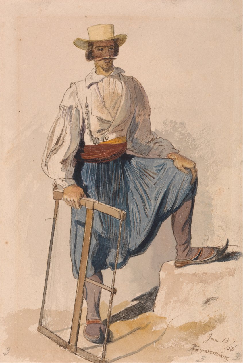 Řecký dřevorubec, 13. června /56 od Edward Lear