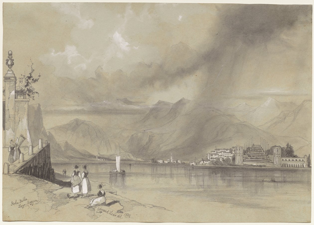 Isola Bella, jezero Maggiore, 1839. od Edward Lear