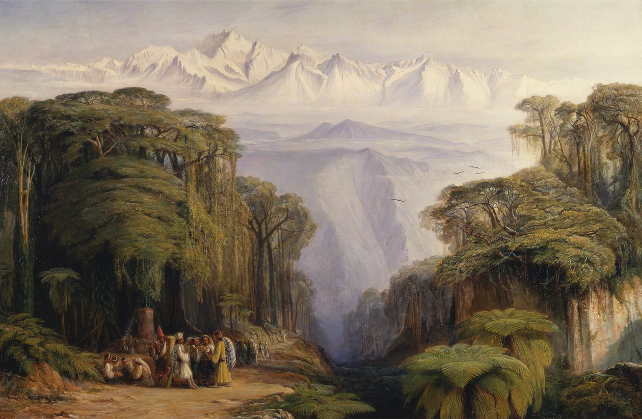 Kanchenjunga z Darjeeling, Indie, 1879. od Edward Lear