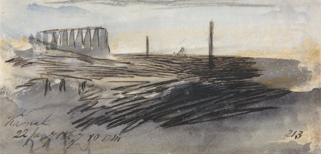 Karnak, 22:00, 22. ledna 1867 (213) od Edward Lear