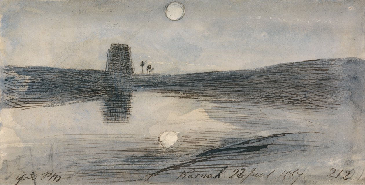 Karnak, 21:30, 22. ledna 1867 (212) od Edward Lear