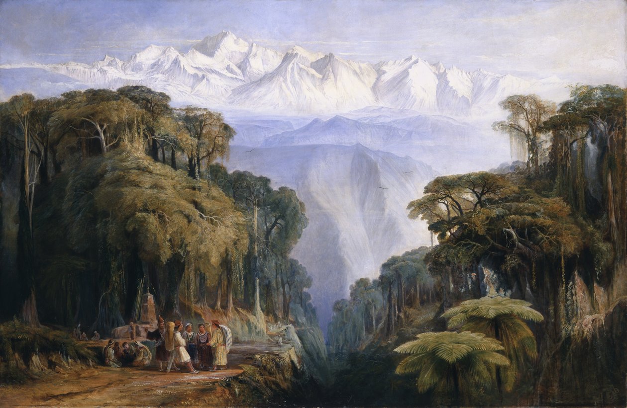 Kinchenjunga z Darjeelingu od Edward Lear