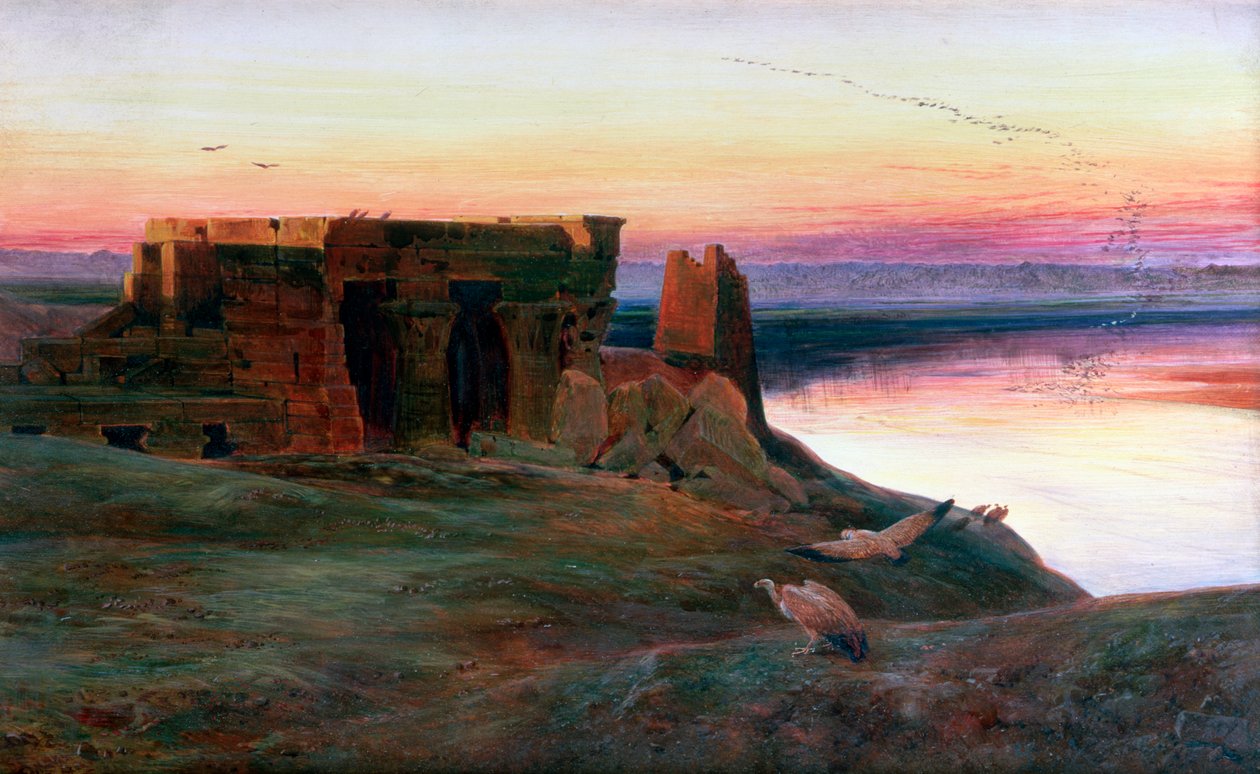 Chrám Kom Ombo, Egypt, 1856. od Edward Lear
