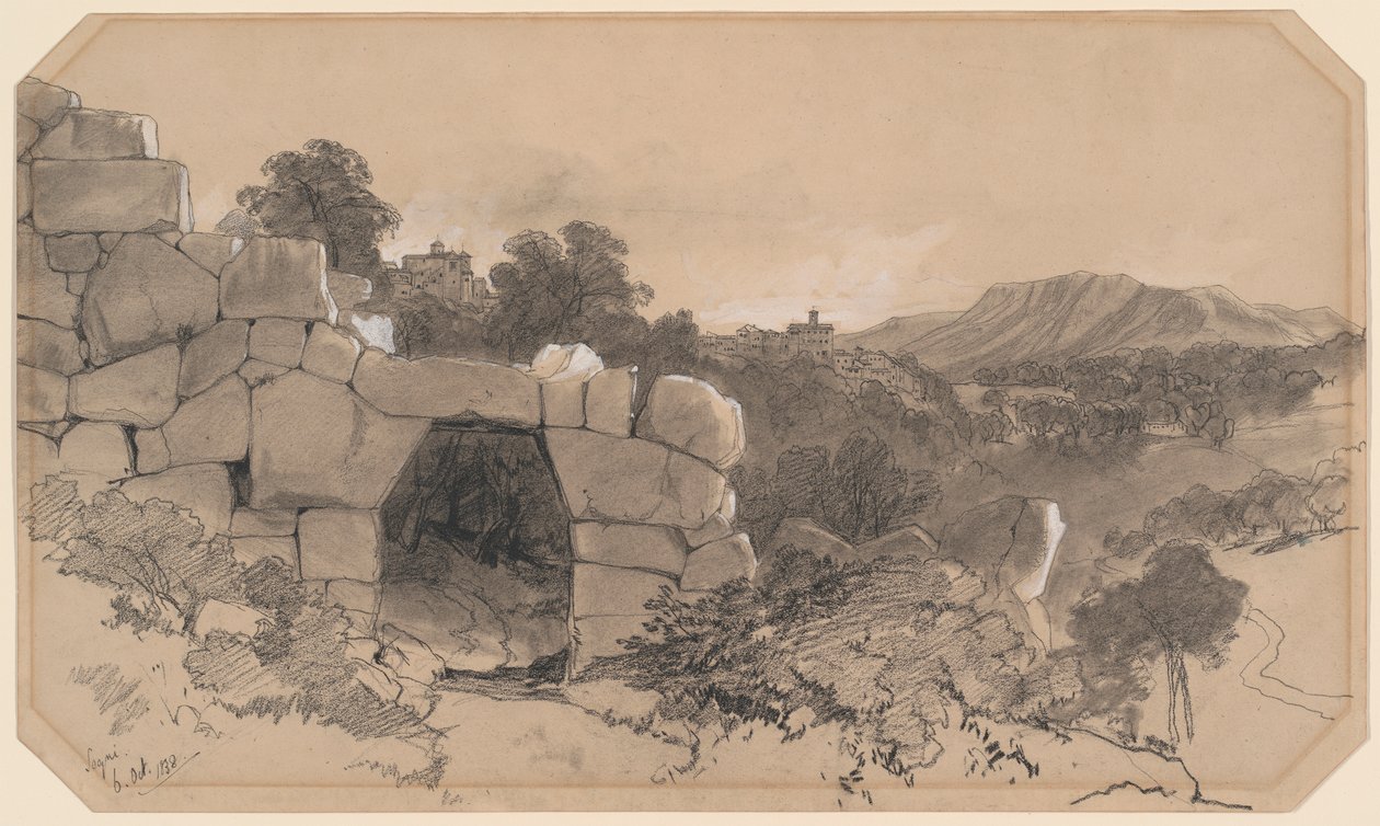Krajina poblíž Segni od Edward Lear