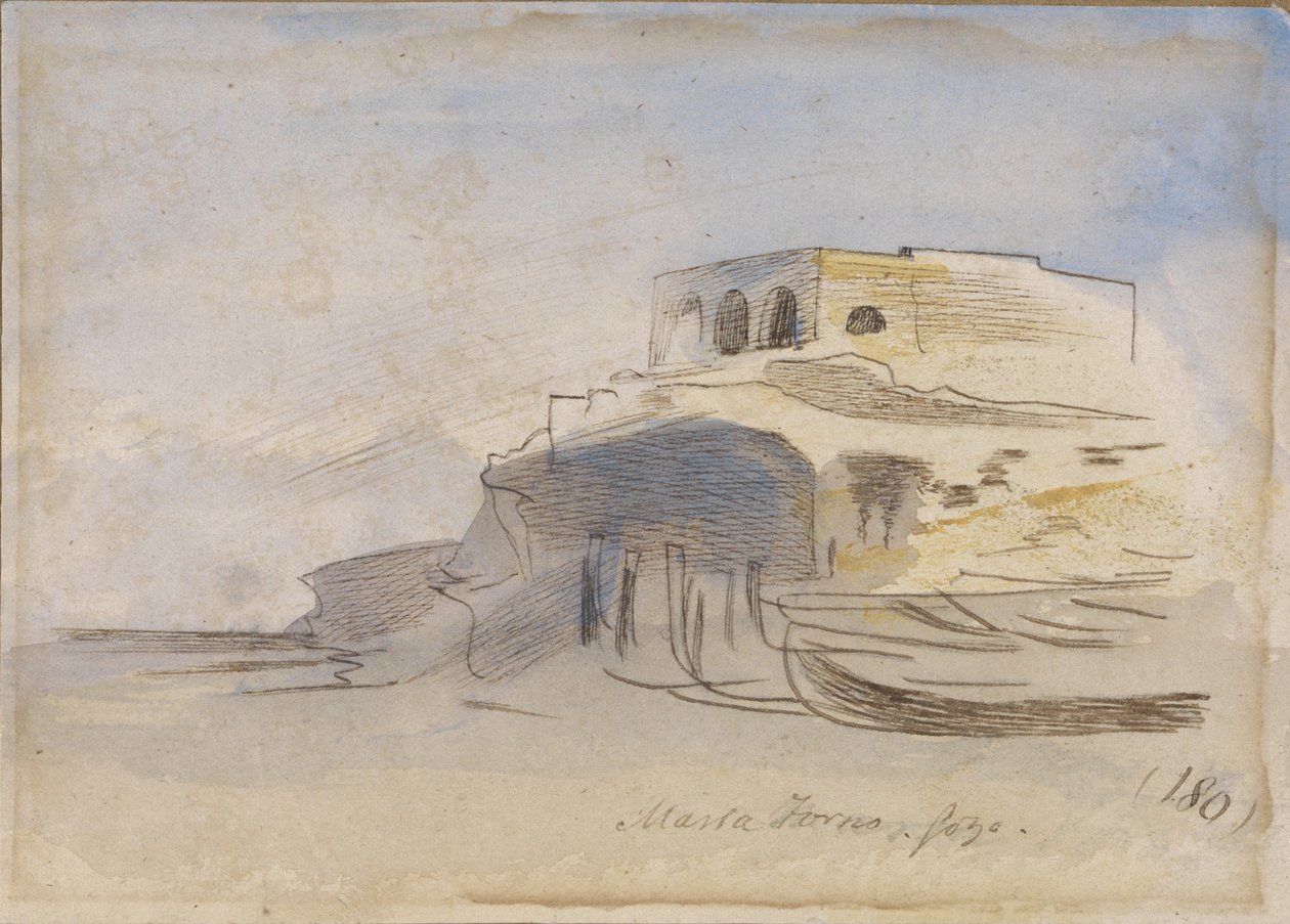 Pec na těstoviny, Gozo, Malta, 1866 od Edward Lear