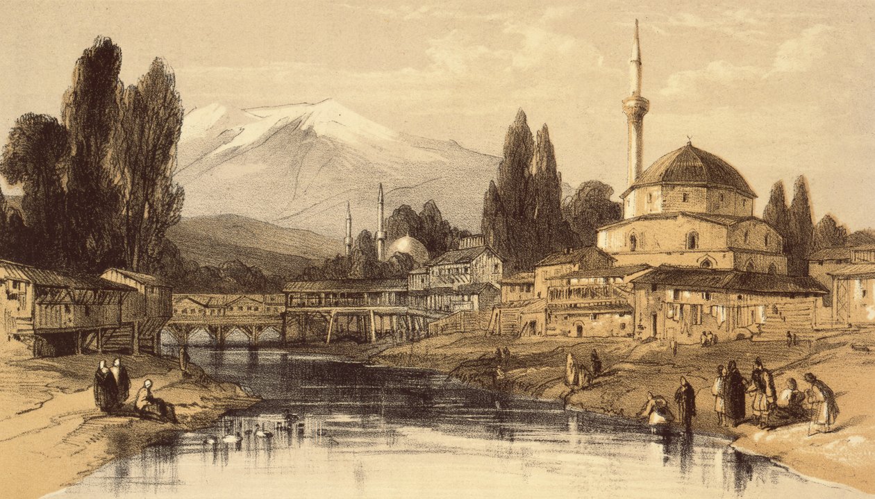 Monastir, z Journals of a Landscape Painter v Albánii a Řecku, publikoval 1851 od Edward Lear