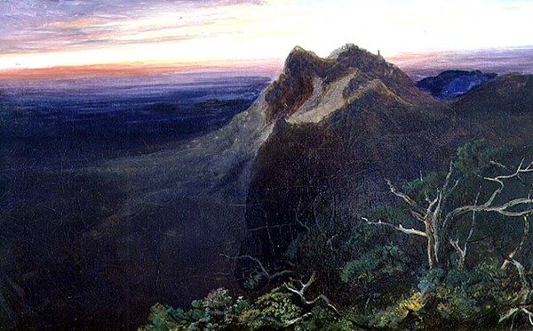 Morn Rozšířené na hranicích temnoty (olej na plátně) od Edward Lear
