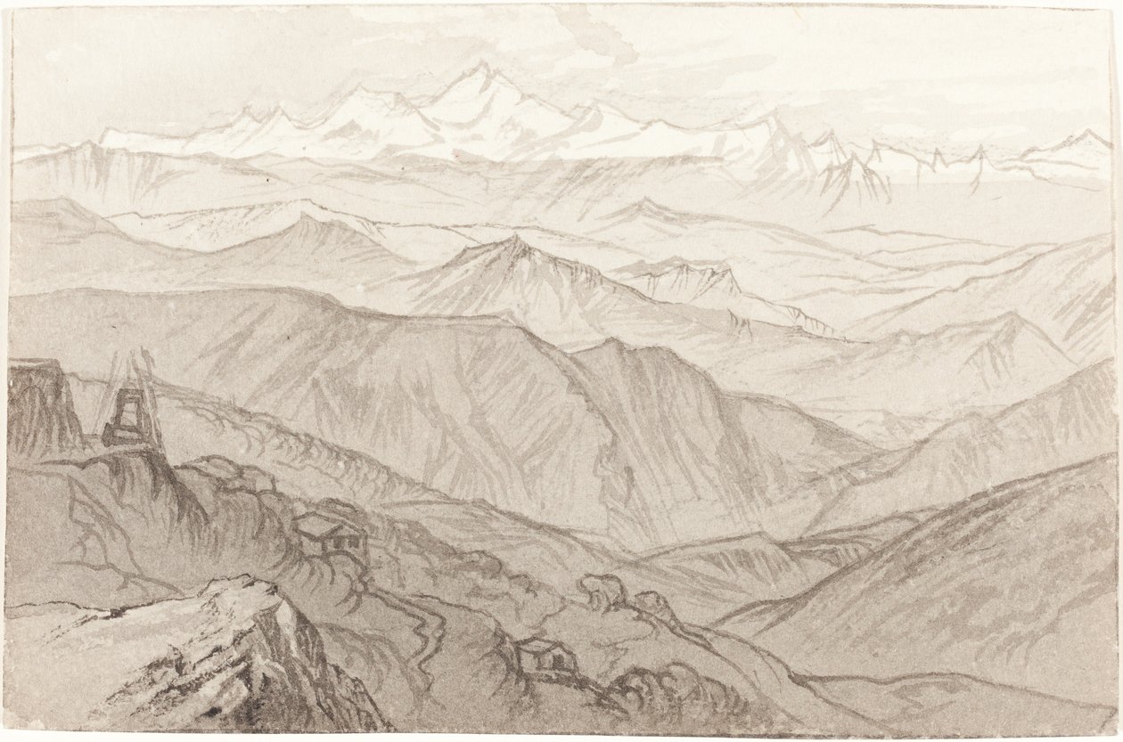 Mount Kinchinjunga All Things Fair, 1874. od Edward Lear