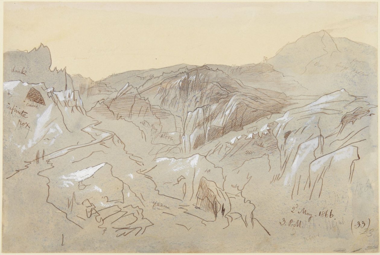 Hory v Dalmácii od Edward Lear