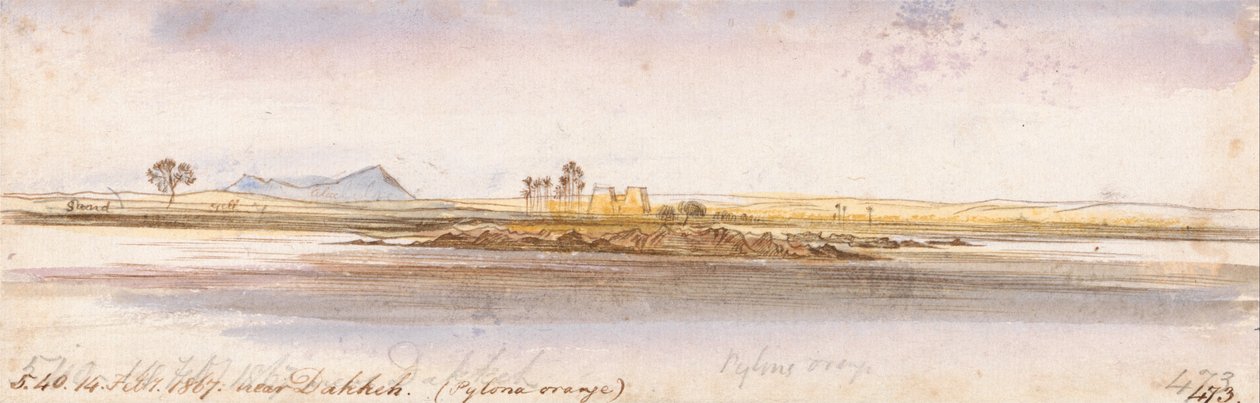 Poblíž Dakkeh od Edward Lear