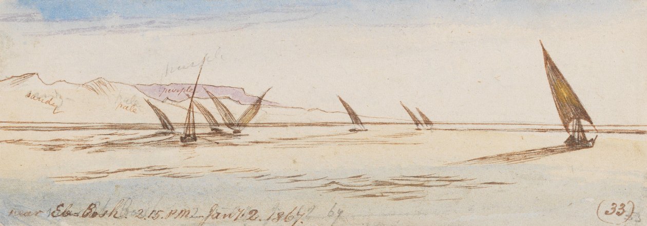 Nedaleko Eb-Bosh; 2. ledna 1867, 14:15 (33) od Edward Lear