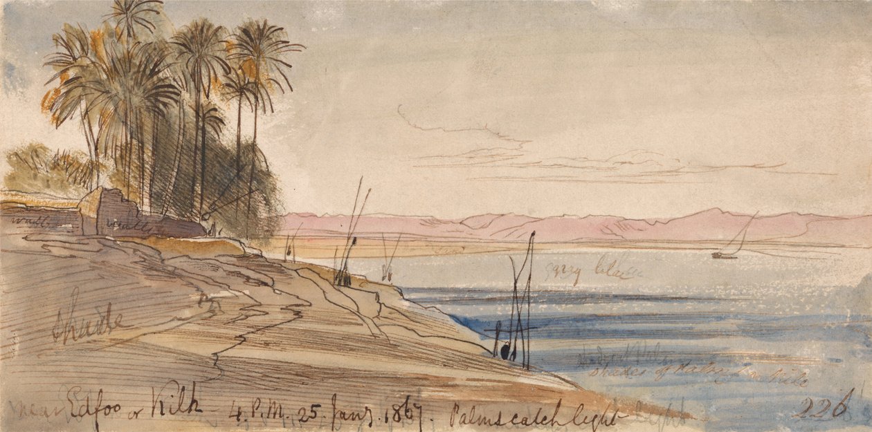 Poblíž Edfu nebo Kilh od Edward Lear