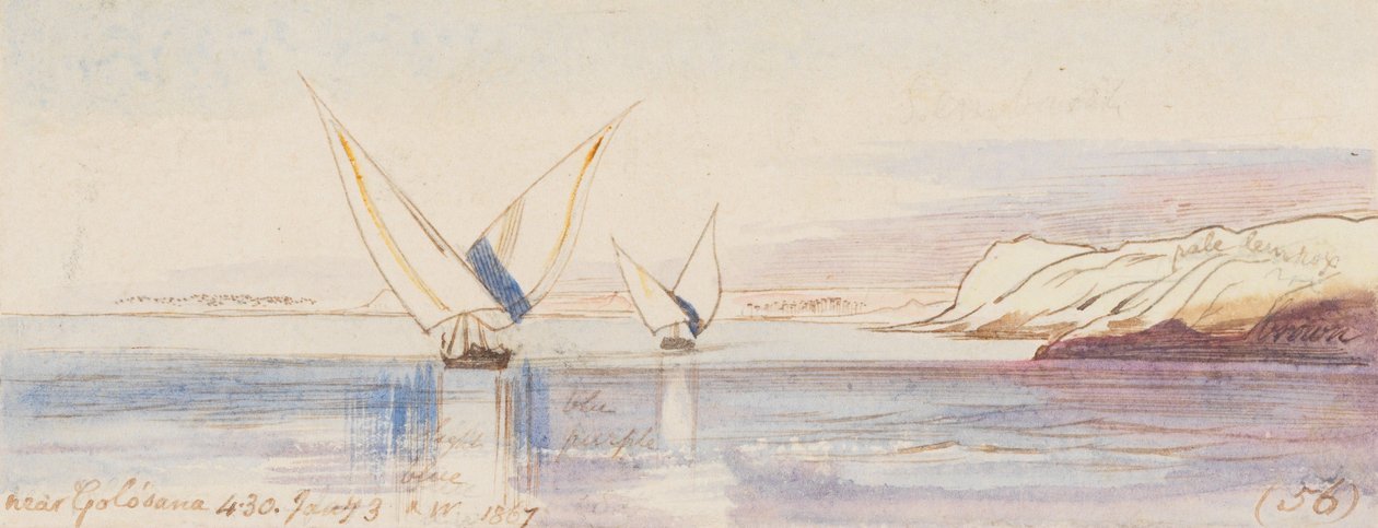 Nedaleko Golosany [sic]; 16:30, 3. ledna 1867 (56) od Edward Lear