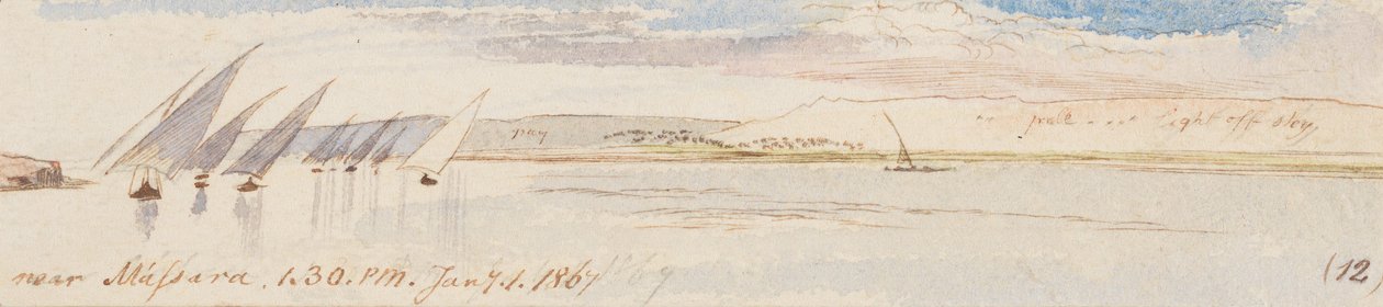 Nedaleko Massary; 13:30, 1. ledna 1867 (12) od Edward Lear
