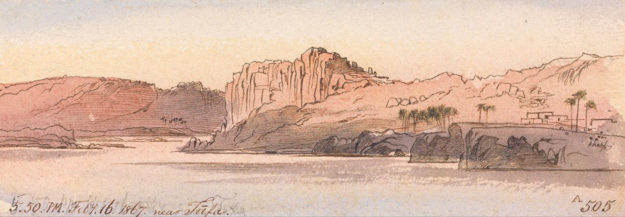 Poblíž Tafy, 17:50, 16. února 1867 (505A) od Edward Lear