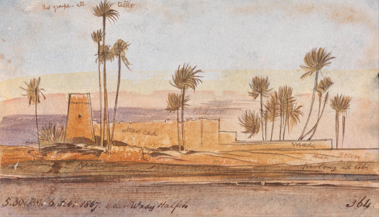 Poblíž Wady Halfeh od Edward Lear