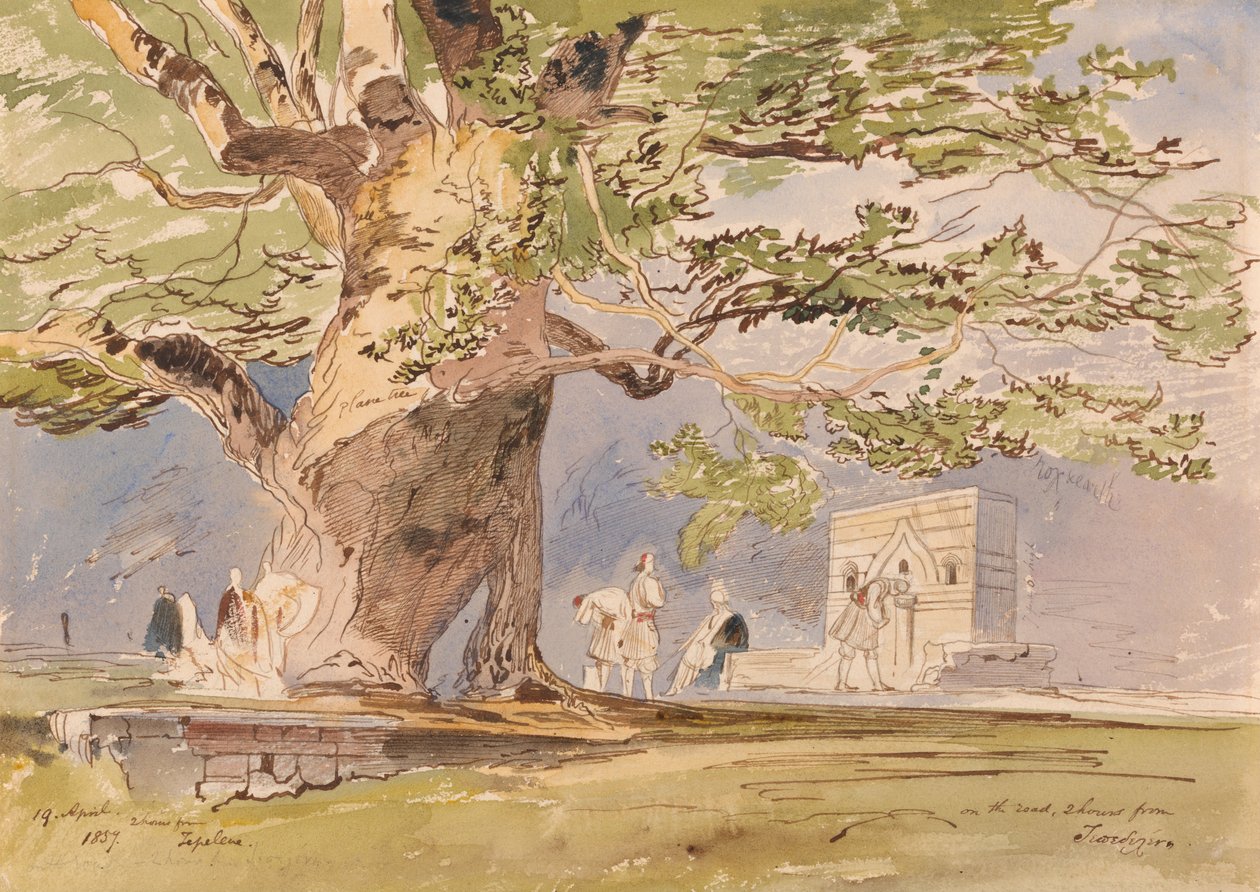 Na cestě, dvě hodiny od Tepelene, 19. dubna 1857 od Edward Lear