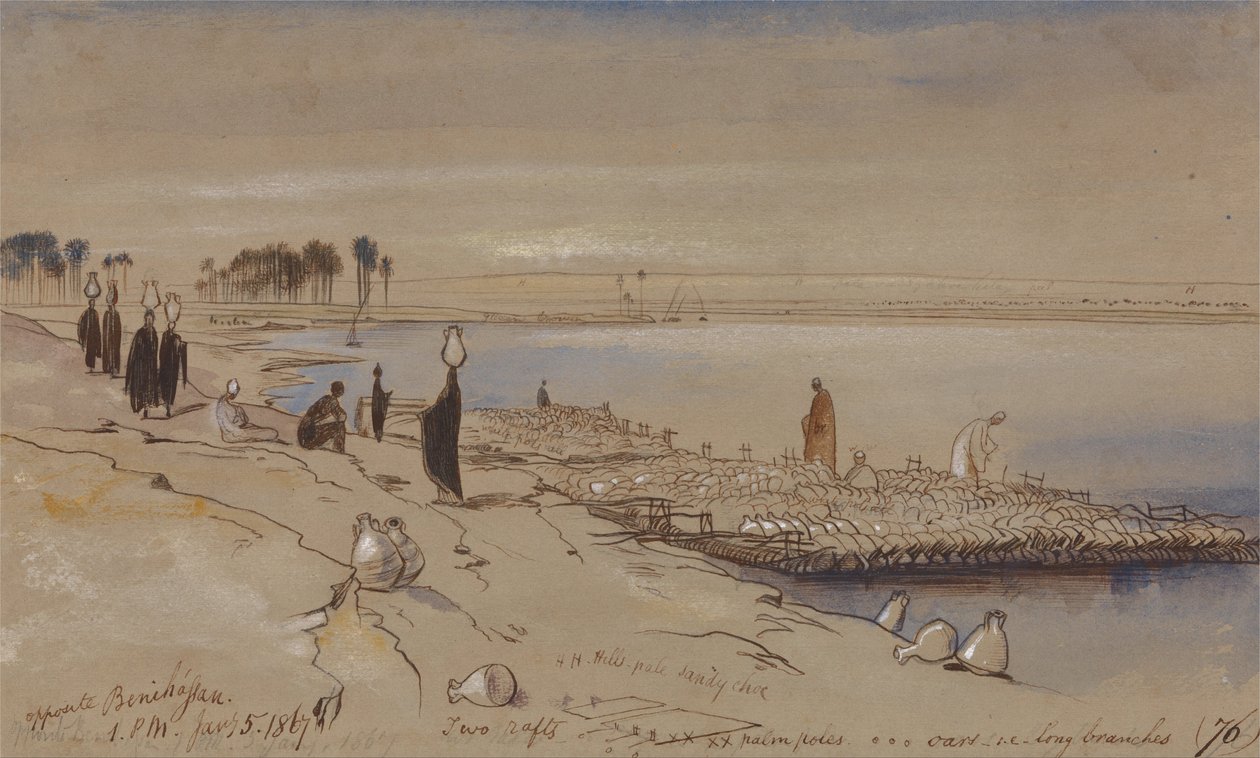 Naproti Beni Hassan od Edward Lear