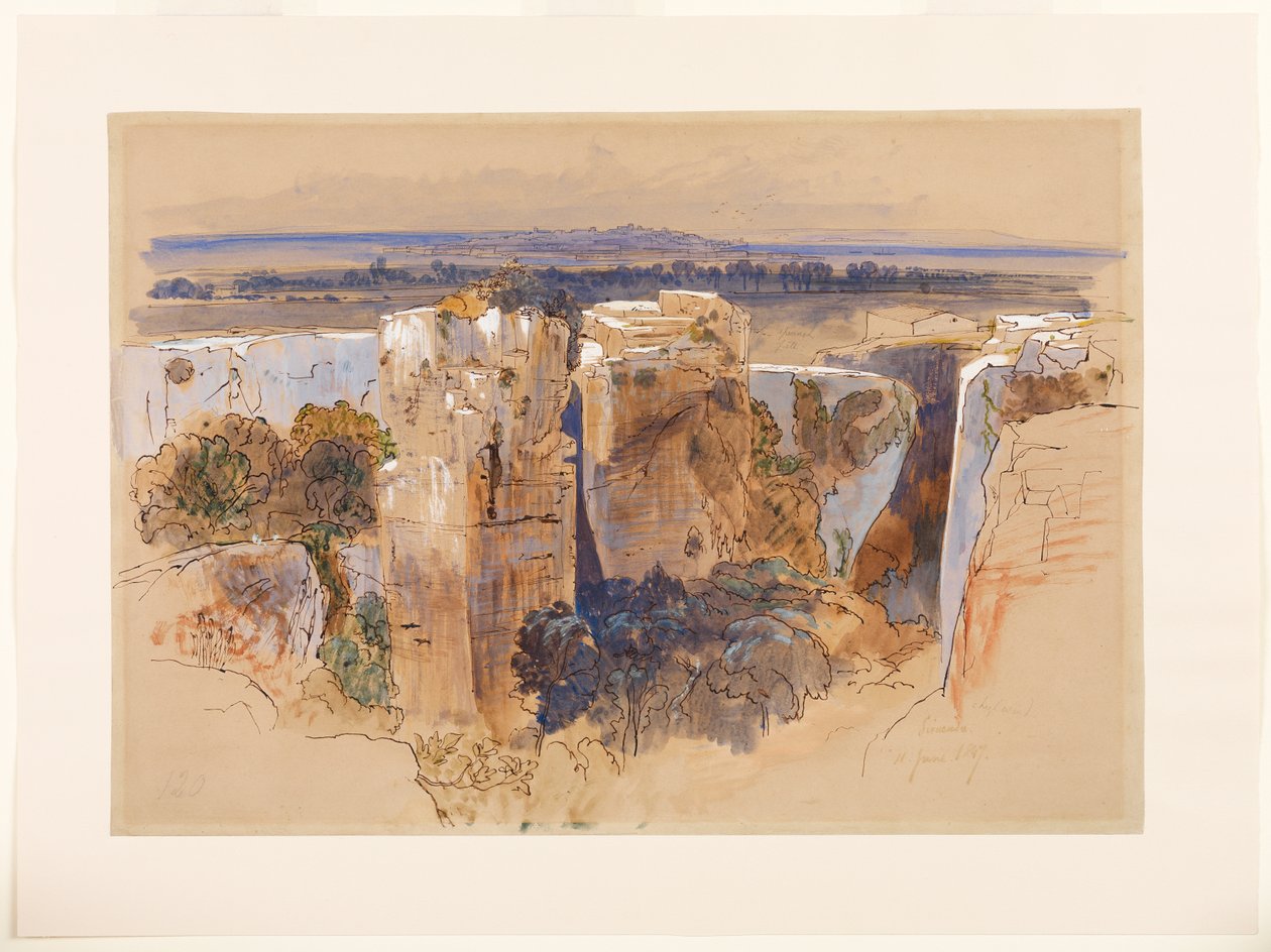 Quarries of Syracuse, 11. června 1847 od Edward Lear