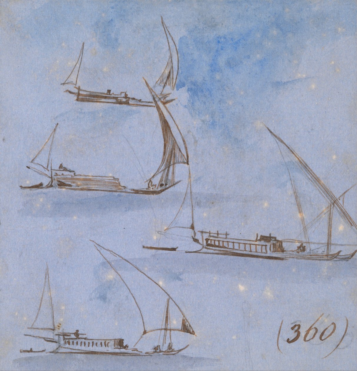 Studie lodí na Nilu od Edward Lear