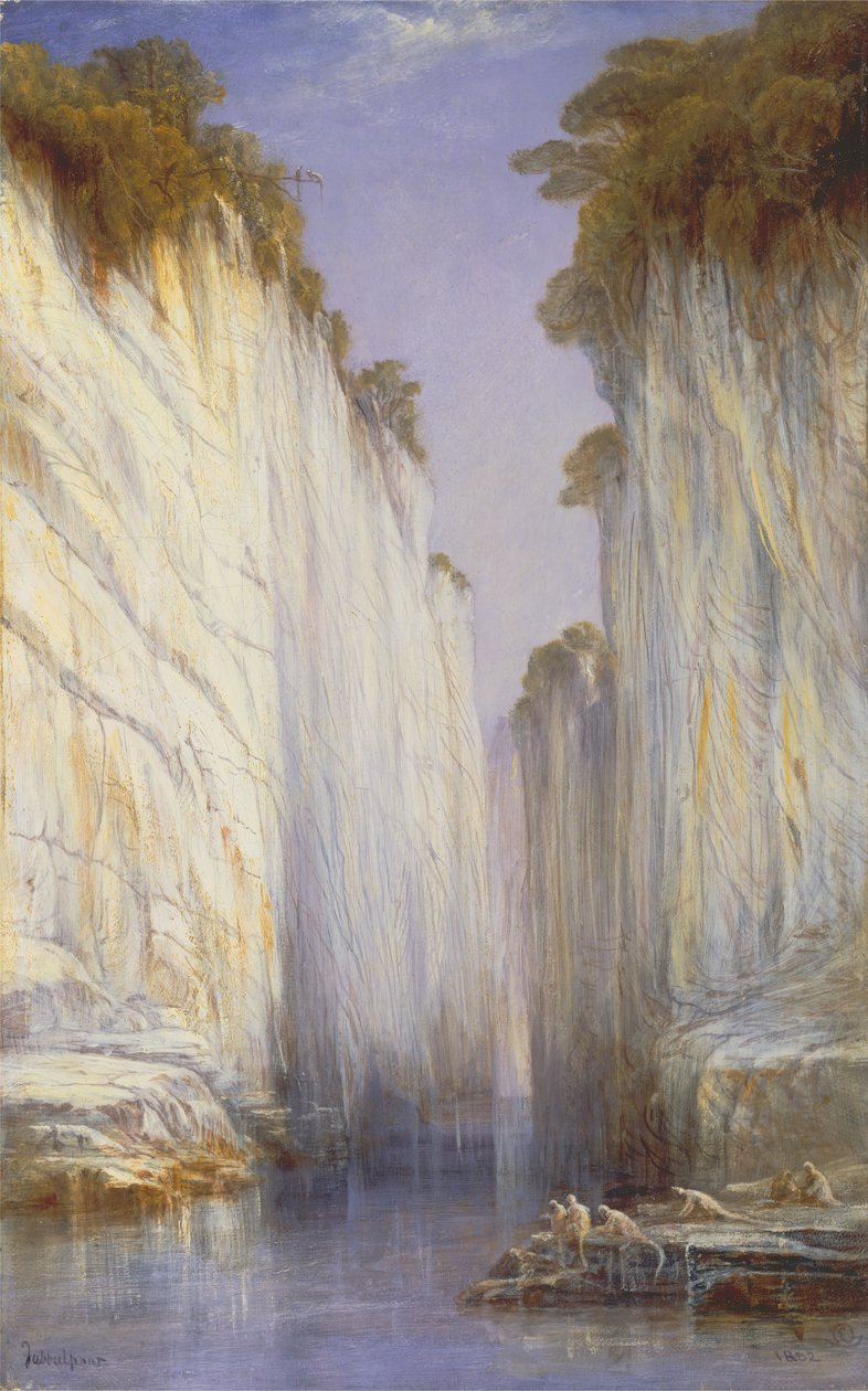 Mramorové skály - Nerbudda Jubbolpore, 1882. od Edward Lear