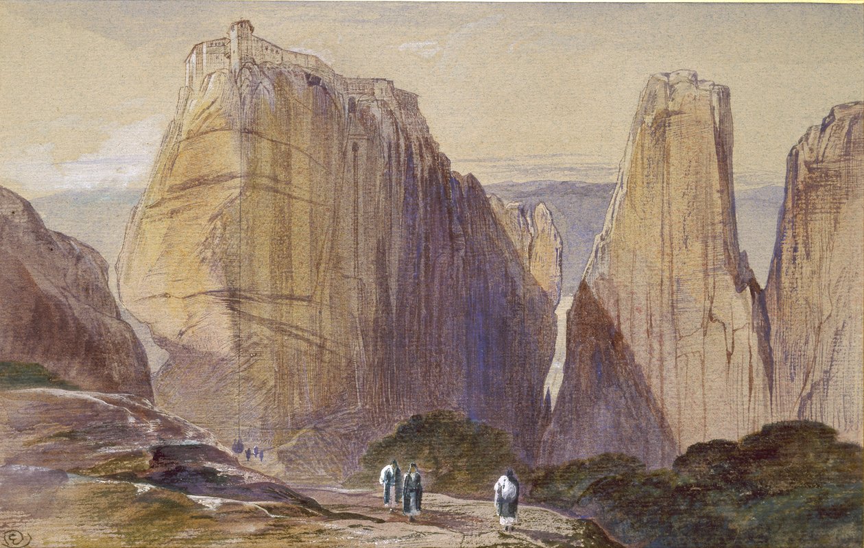 Klášter Meteora, 19. století od Edward Lear