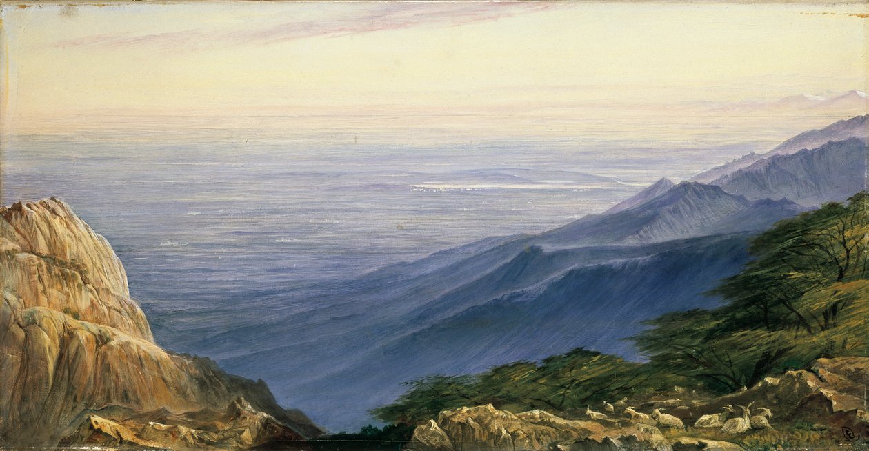 Lombardské pláně z Monte Generoso, 1880 od Edward Lear