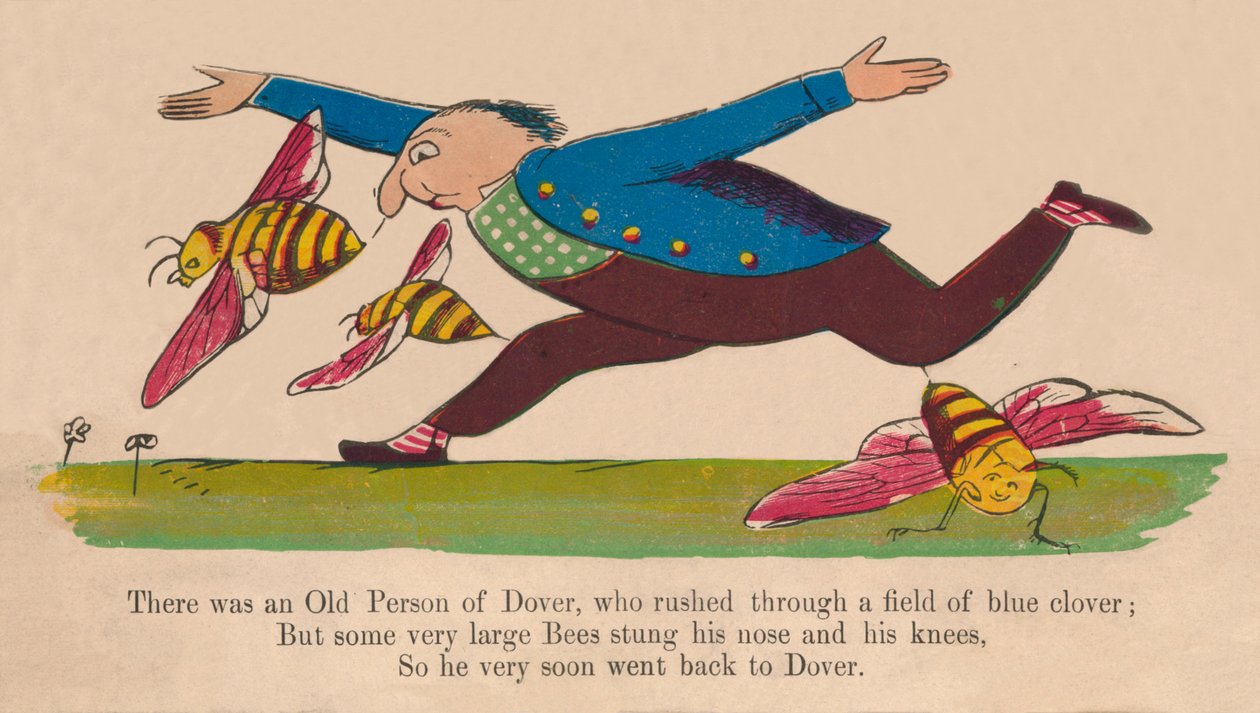 Byl tam starý člověk z Doveru..., 40. léta 19. století. od Edward Lear