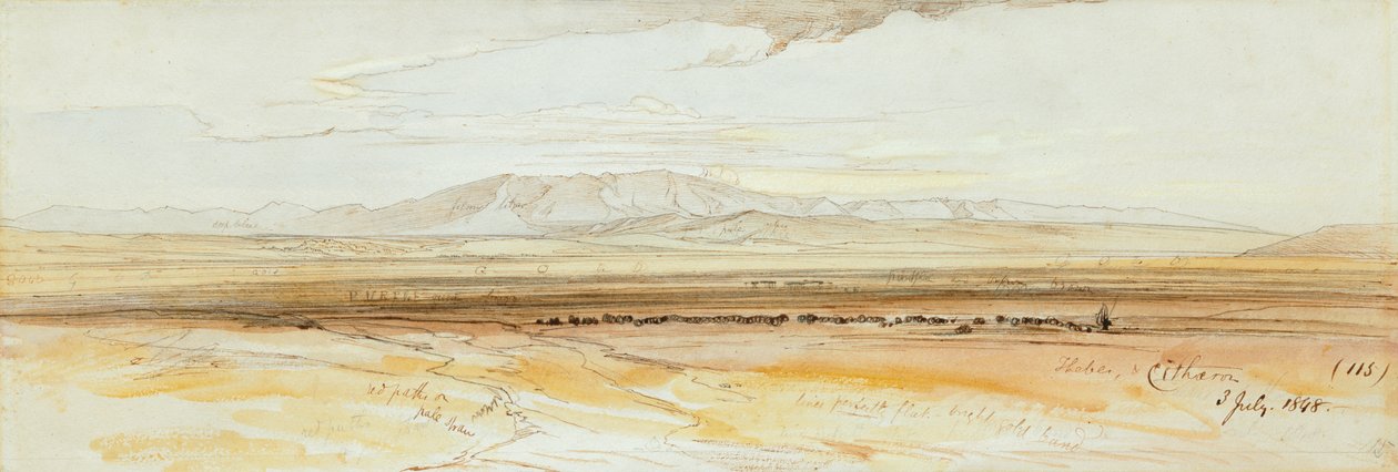 Dva pohledy na Théby od Edward Lear