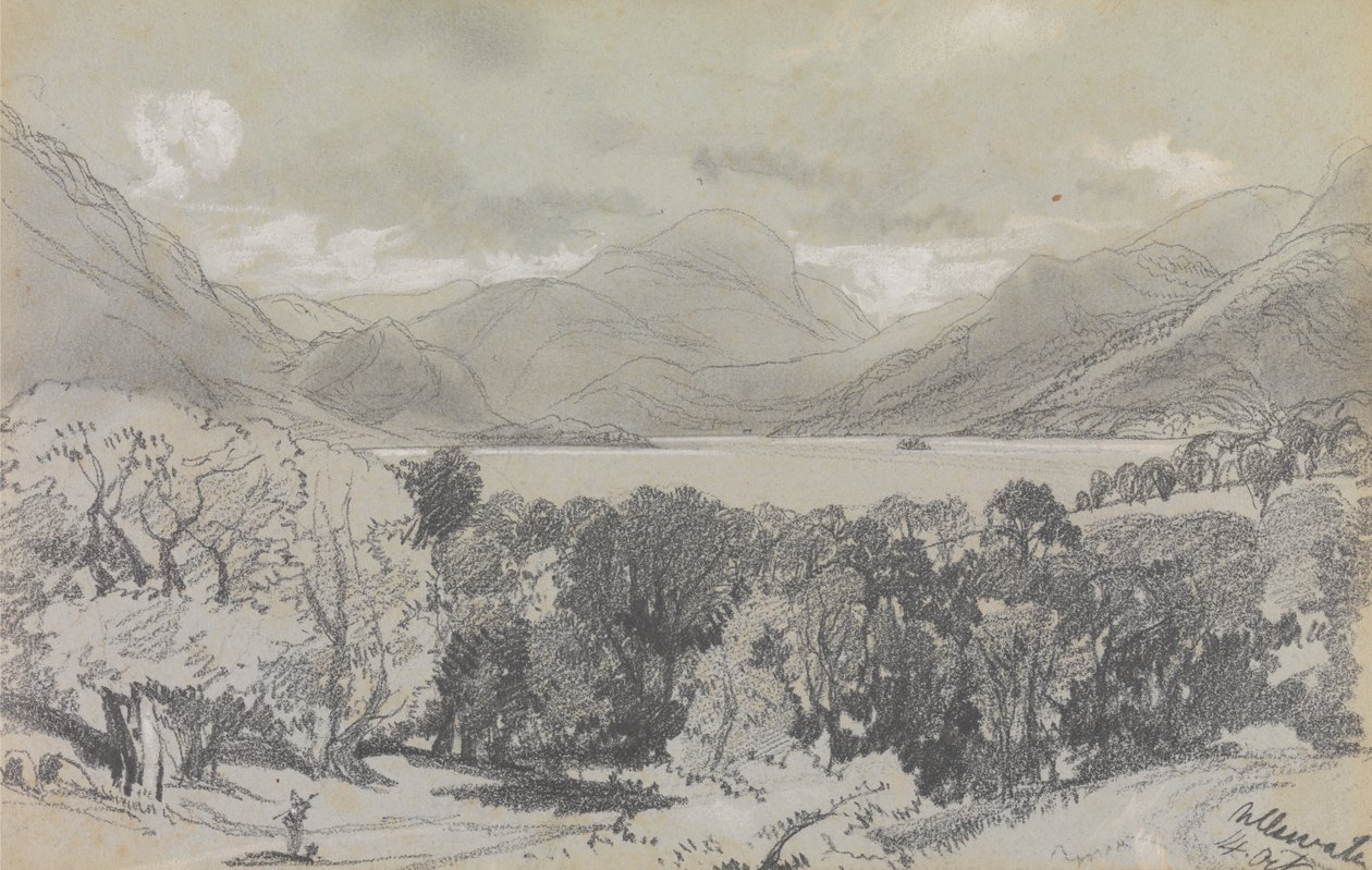 Ullswater, 14. října 1836 od Edward Lear
